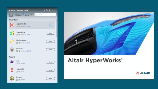screenshot of Altair HyperWorks